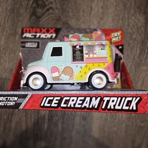Maxx Action Ice Cream Truck Toy – Yellow & Red
